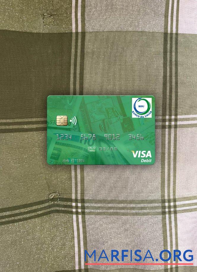 Blank Guinea Bissau Banco Da Uniao visa debit card photolook front example